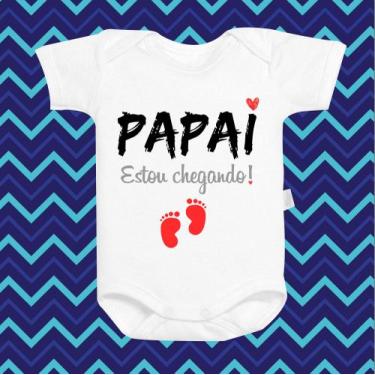 Imagem de Body Baby Branco Personalizado - Papai Estou Chegando! - GMH Prod. Ser