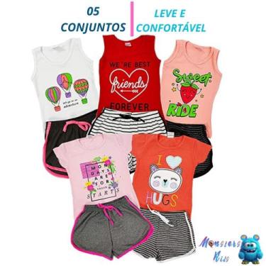 Imagem de Kit 5 Conjuntos Verão Menina - MONSTERS KIDS, Variadas, 4