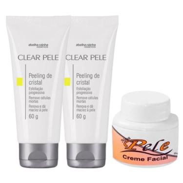 Imagem de Kit 2 Peeling de Cristal Clear Pele + 1 Creme Clareador Facial Nova Pe