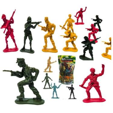 Imagem de Boneco soldado brinquedo miniatura soldadinho plastico guerra exército