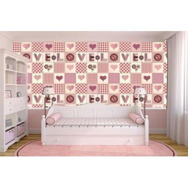 Imagem de Papel de parede adesivo infantil love( med. 90x300 cm) - ATITUDE SIGNS