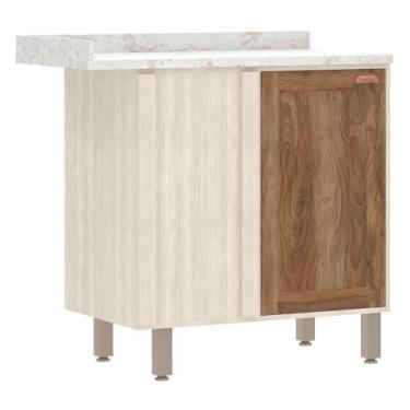 Imagem de Balcão Canto Reto e Tampo 95 Cm 1 Prateleira - LUCIANE