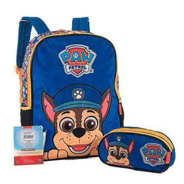 Imagem de Kit2 Mochila e Estojo da Patrulha Canina Marshall Chase - Luxcel, Azul
