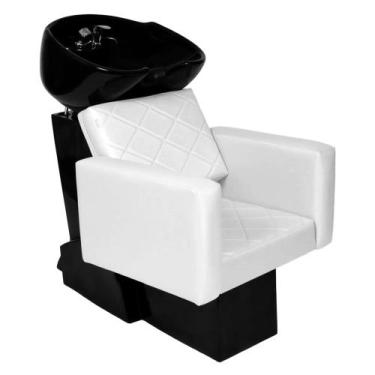 Imagem de Lavatório Evidence Base e Cuba Porcelana Preta Estofado Branco  - Move