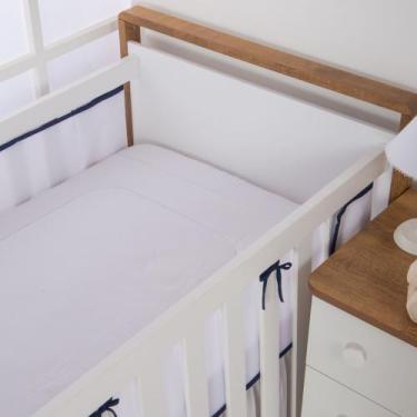 Imagem de Tela Protetora Respirável para Berço de Bebê - AVM Enxovais, Marinho