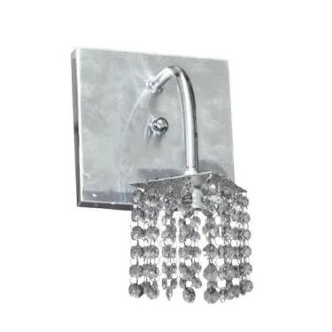 Imagem de Arandela Alumínio pedras cristais 13x13 canopla - Shoppingnet