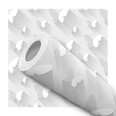 Imagem de Papel de Parede Vinílico Autoadesivo Lavável Borboletas Efeito 3d Deco