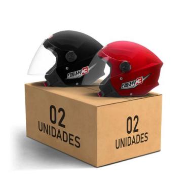 Imagem de Kit 2 Capacetes New Liberty 3 Abertos Pro Tork Moto Masculino Feminino