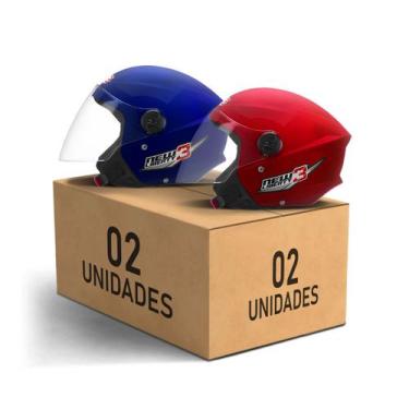 Imagem de Kit 2 Capacetes New Liberty 3 Abertos Pro Tork Moto Masculino Feminino