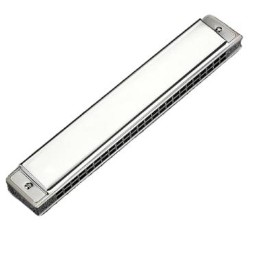 Imagem de Para Iniciantes harmônica Grade De Cobre De Metal Para Gaita Polifônica De 24 Buracos Profissional Tocando Gaita Adulto Iniciante Tom C Prata