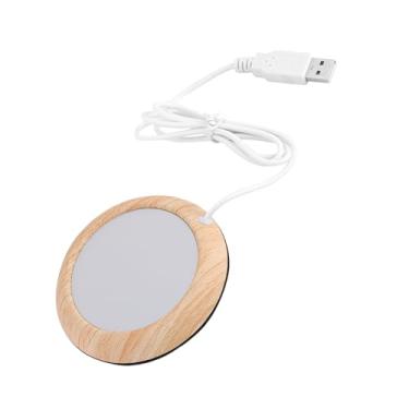 Imagem de USB Wood Grain Copo Mais Quente de Calor Caneca de Caneca de Tapete de café Aquecedor de café para Casa para Uso Em Casa e No Escritório (Domaryghvfqmn71e-01)