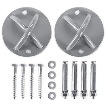 Imagem de Faswin Pacote com 2 suportes de parede para tiras de suspensão, suporte de âncora de teto para anéis, sistemas de treinamento de força com peso corporal, balanços de ioga, equipamento de boxe