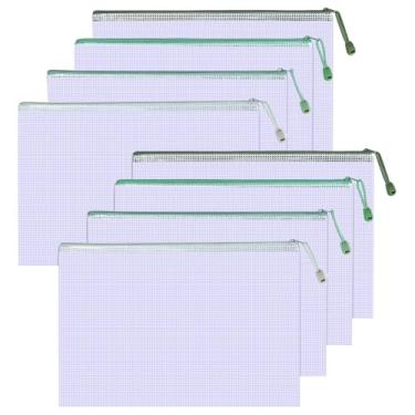 Imagem de Valtiner 8 bolsas de malha com zíper, bolsas de plástico transparente tamanho A4, bolsas impermeáveis para organizar o armazenamento, sacos com zíper para armazenamento de quebra-cabeça de jogos de