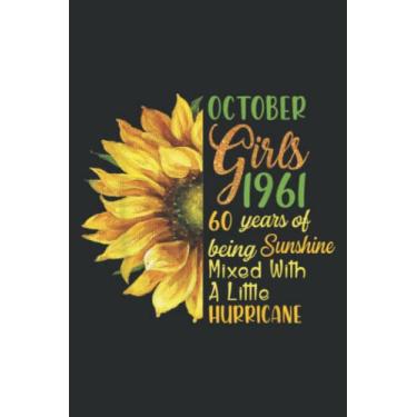 Imagem de October 1961 Sunflower Girl October 1961 60Th Birthday Gifts Meme: DOG JOURNAL - 6" x 9", 100 Pages: Wide Ruled Paper Notebook Journal | Pretty Wide ... for Home School College for Writing Notes.