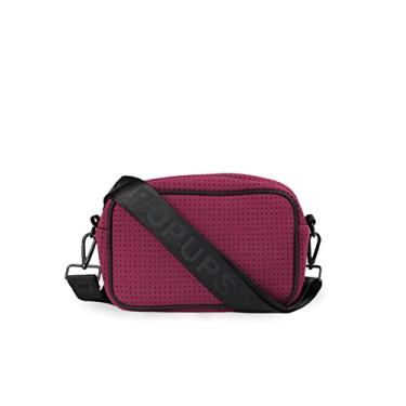 Imagem de Bolsa para câmera de neoprene da marca Pop Ups - sling diário, estojo de viagem, bolsa de alça de ombro ajustável para mulheres - mensageiro fashion, Borgonha