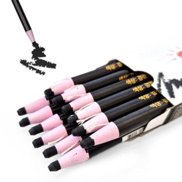 Imagem de COELO Marcadores chineses destacáveis, pretos, pacote com 12 (dúzias), lápis marcadores de cera de cor única, tecido de madeira, várias superfícies, canecas de vidro de plástico, não afiam