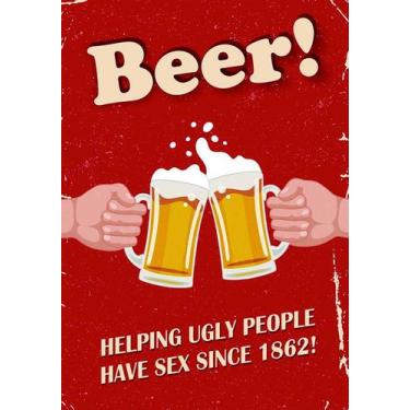 Imagem de Placas Decorativas Retro Para Área Gourmet Bebidas Cerveja Àrea de Chu