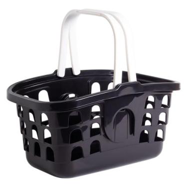 Imagem de Cesta De Compras Com Alça De Supermercado Preto Lp House - Samba Toys