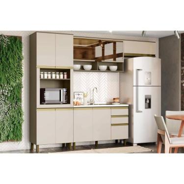 Imagem de Kit Cozinha Modulada 4 Peças Connect (2Aéreos+1Balcão+1Paneleiro) s/Pia C04P01 1 - Henn