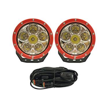 Imagem de XIAOYUANZI LED6468 2 peças de luz de trabalho de LED redonda de 12 cm 60 W luzes de direção spot feixe de luz off-road cápsulas de liga de alumínio luzes compatíveis com caminhão, SUV, trator, barco,