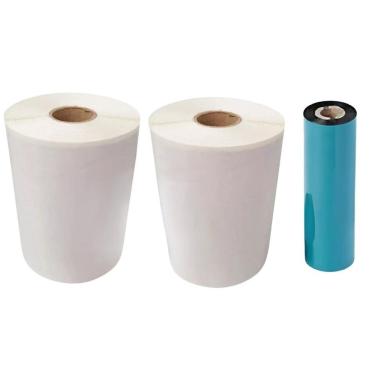 Imagem de Etiqueta 2 Colunas 50X25 2 Rolos Térmica E C/Ribbon