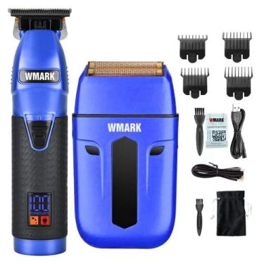 Imagem de Kit Wmark Profissional Acabamento NG318  Shaver NG984A Azul