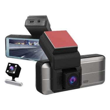 Imagem de Camera Veicular Duo Automotiva Wifi Lente dupla Alta definição Cartao 