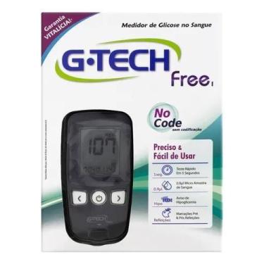 Imagem de G-Tech Kit Medidor De Glicose Digital Free