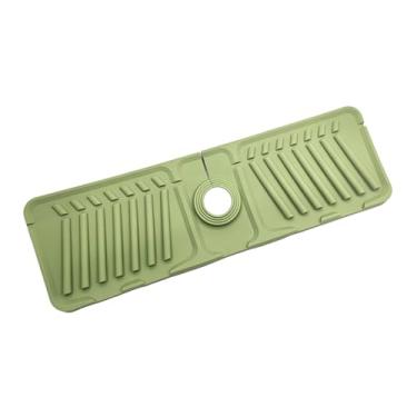 Imagem de Torneira de silicone, bandeja coletora de gotejamento, tapete de torneira de silicone, suporte de esponja para acessórios de pia de cozinha, utensílios, tapete de secagem para pia de cozinha e