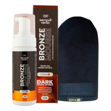 Imagem de SempreVerão Bronze Mousse Dark Autobronzeador Intenso com Vitamina E, 125g, com Luva Aplicadora