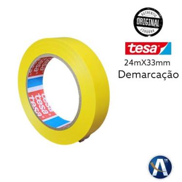 Imagem de Fita de Demarcação 60760 PVC Amarela 24mmX33m Tesa
