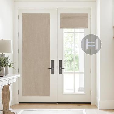 Imagem de StangH Cortina Romana Blackout Sem Fio de Linho, Persiana Magnética para Escurecimento Total do Quarto, Isolamento Térmico, Proteção UV, Tratamento de Janela para Quarto, Escritório, L 66