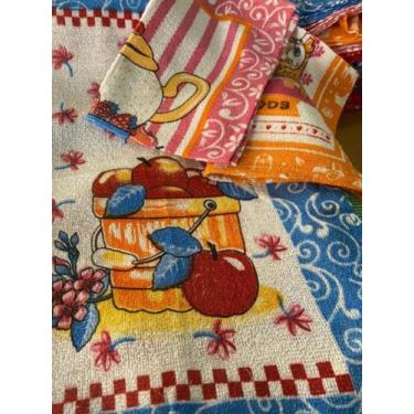 Imagem de Kit 15 Toalhas Cozinha Pano De Prato Atoalhado  - Mg J bordados 