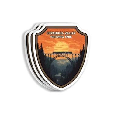 Imagem de (Pacote com 3 3 x 3) Adesivos do Parque Nacional Cuyahoga Valley - Adesivo à prova d'água do Parque Nacional - Adesivo de parques de viagem - Adesivo Stormlight Archive - Decalque de livro para