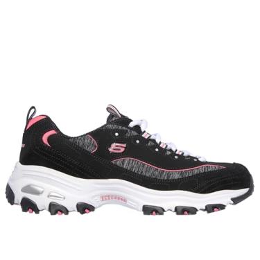 Imagem de Skechers D'Lites Me-time Tênis feminino, 3/8 Reino Unido, Preto/rosa choque, 34