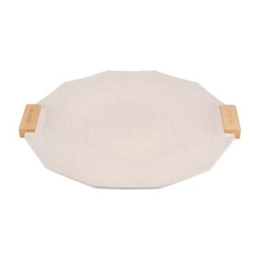 Imagem de oshhni Churrasqueira churrasqueira churrasqueira churrasqueira placa de churrasqueira de churrasqueira de madeira portátil 16 em bandeja de liga de alumínio, Branco