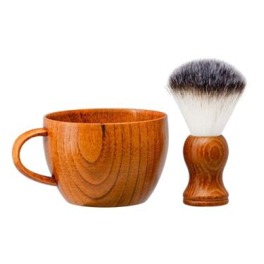 Imagem de predolo Pincel de barbear tigela de barbear portátil portátil de espuma profissional de barba Profissional Cuidados de sabão Definição de sabão para os pais