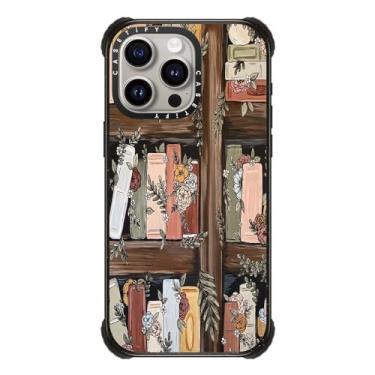 Imagem de CASETiFY Capa Ultra Impact para iPhone 15 Pro Max [Strong Slim / 3,5 m 5X Militray Grade Drop Protection/Compatível com Magsafe] - Bookshelf Garden - Transparente Preto