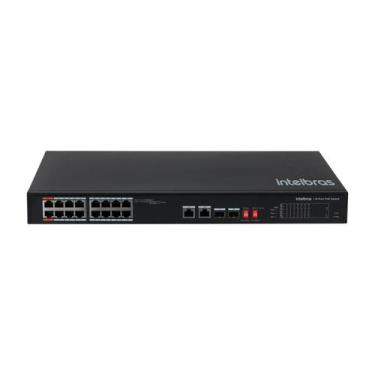 Imagem de Switch 16p Fast Poe 2 Gigabit Sf 1822 Hi-poe Preto Intelbras