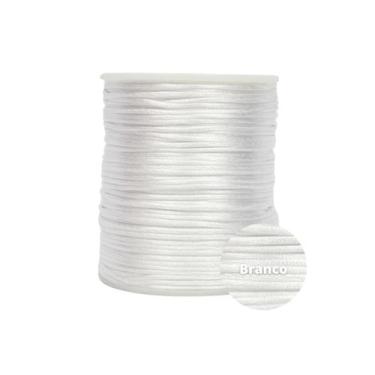 Imagem de Fio de Cetim Rabo de Rato Rolo Com 100 metros 1mm - C2c Braids, Branco