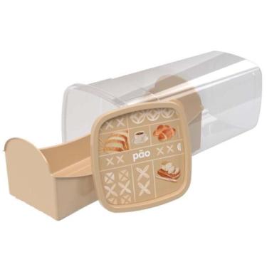 Imagem de Porta pão de forma decorado bege Plasutil ref.3407