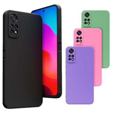 Imagem de Capa Capinha Case Compatível Xiaomii Redmi Note 11 4G / 11S 4G Silicone Veludo Premium [2ASHOP] (AZUL PISCINA)