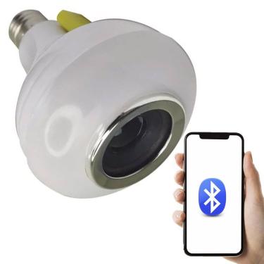 Imagem de Lampada Musical RGB LED Usb Bluetooth Controle Remoto Festa Evento Comemoraçao Aniversario