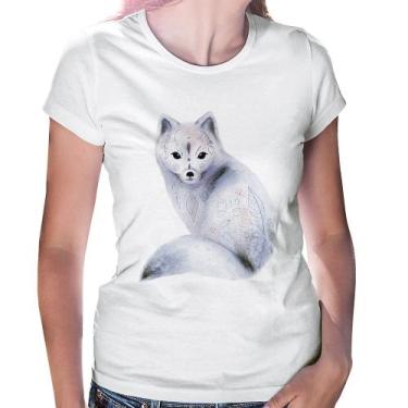 Imagem de Baby Look Raposa Arte - Foca na Moda, Branco, GG