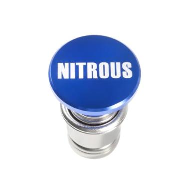 Imagem de AUCELI Plugue de isqueiro de carro com botão nitroso, substituição de isqueiro de botão de liga de alumínio para a maioria dos veículos com fonte de alimentação padrão de 12 volts, acessório de carro