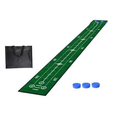 Imagem de simhoa Guia de alinhamento de putting de golfe MAT AIDA de TREINAMENTO de GOLF GOFT para EXERCÍCIO GOLFING Indoor, Azul Sem Bola de Putterballs
