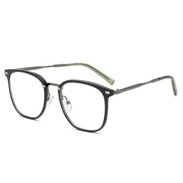 Imagem de Armação de óculos de metal feminino retrô rebites masculino transparente(1)