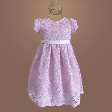 Imagem de Vestido Bebê Guipir Folhas - Elegância e Delicadeza para Festas e Pass
