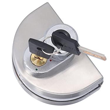 Imagem de Fechadura de porta de vidro eletrônica, fechadura de porta de vidro inteligente fácil de instalar alta sensibilidade para casa para escritório para porta deslizante manual para escola (porta única)