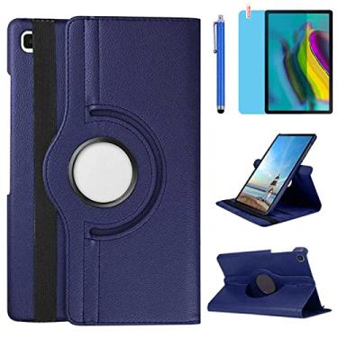 Imagem de Capa A3 para Samsung Galaxy Tab S5e 2019 10,5 polegadas (SM-T720 SM-T725) - Capa com suporte giratório de 360 graus, capa protetora completa, caneta Stylus bônus, película de tela, Deep Blue, 10.5''